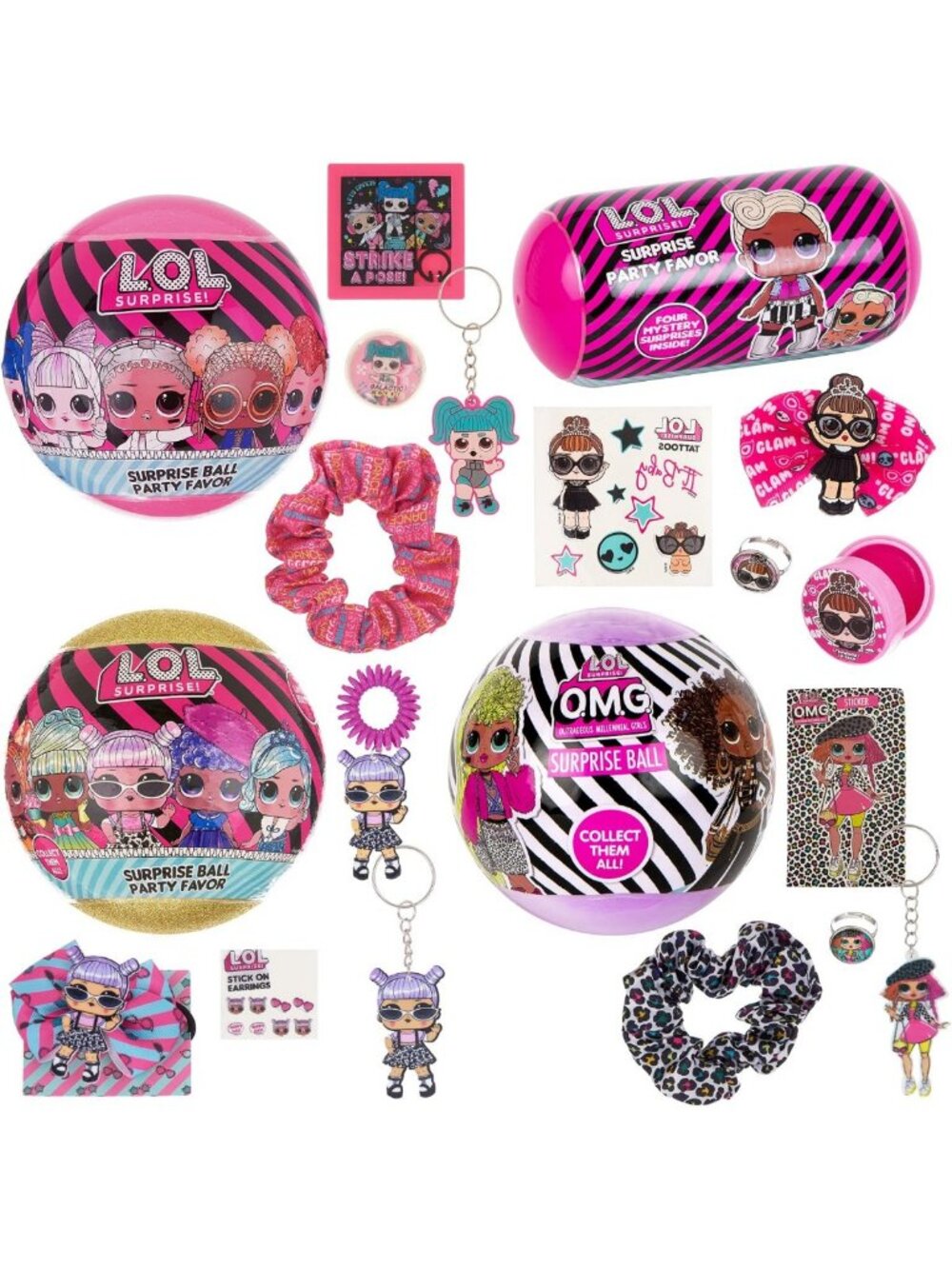 4-Pack Novelty Surprise Balls - Fun Birthday Party Favors & Collectibles